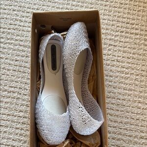 White Woven Women's Shoes